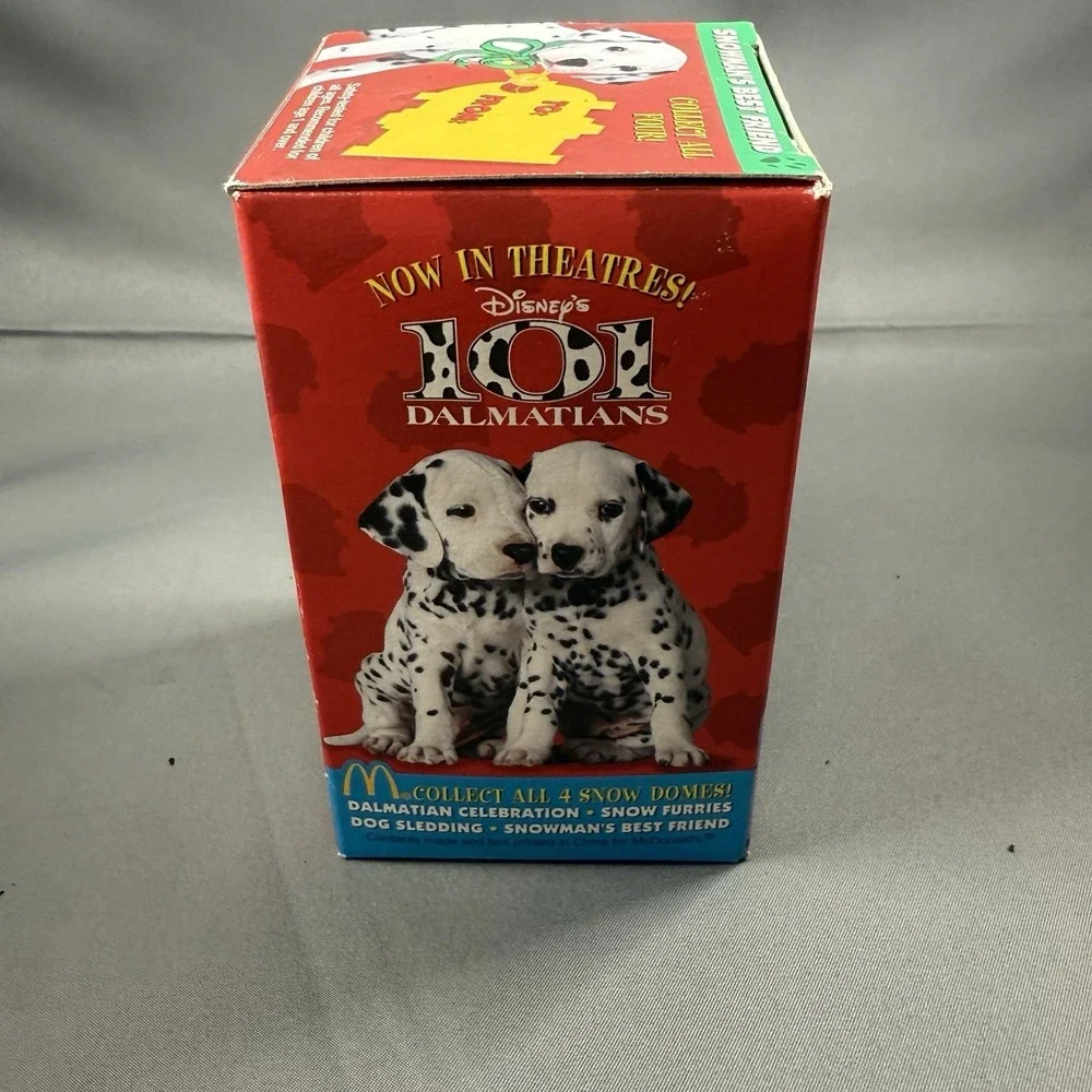 McDonalds Disney 101 Dalmations Snow Dome Globe Snowman's Best Friend 1996 w Box